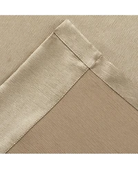 Kate Aurora Ultra Lux Faux Silk Regency Crinkle Rod Pocket Semi Sheer Single Curtain Panel - 52 in. W x 84 L