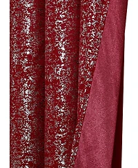 Kate Aurora 2 Piece Metallic Sparkle Thermal Grommet Blackout Curtain Panels