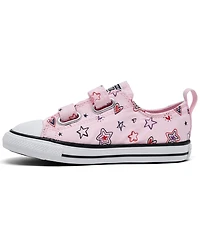Converse Toddler Girls Chuck Taylor All Star Doodles 2V Stay-Put Closure Strap Low Top Casual Sneakers from Finish Line