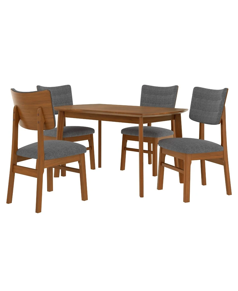 Streamdale Furniture Mid-Century Modern 5-Piece Dining Set