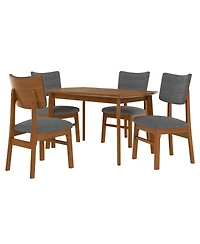 Streamdale Furniture Mid-Century Modern 5-Piece Dining Set