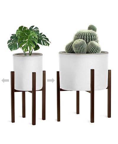 Sorbus Adjustable Metal Plant Stand – Mid Century Style Flower Pot Holder, 10 to 16 Inches Planter Stand for Modern Home Decor, Houseplants