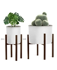 Sorbus Adjustable Metal Plant Stand – Mid Century Style Flower Pot Holder, 10 to 16 Inches Planter Stand for Modern Home Decor, Houseplants
