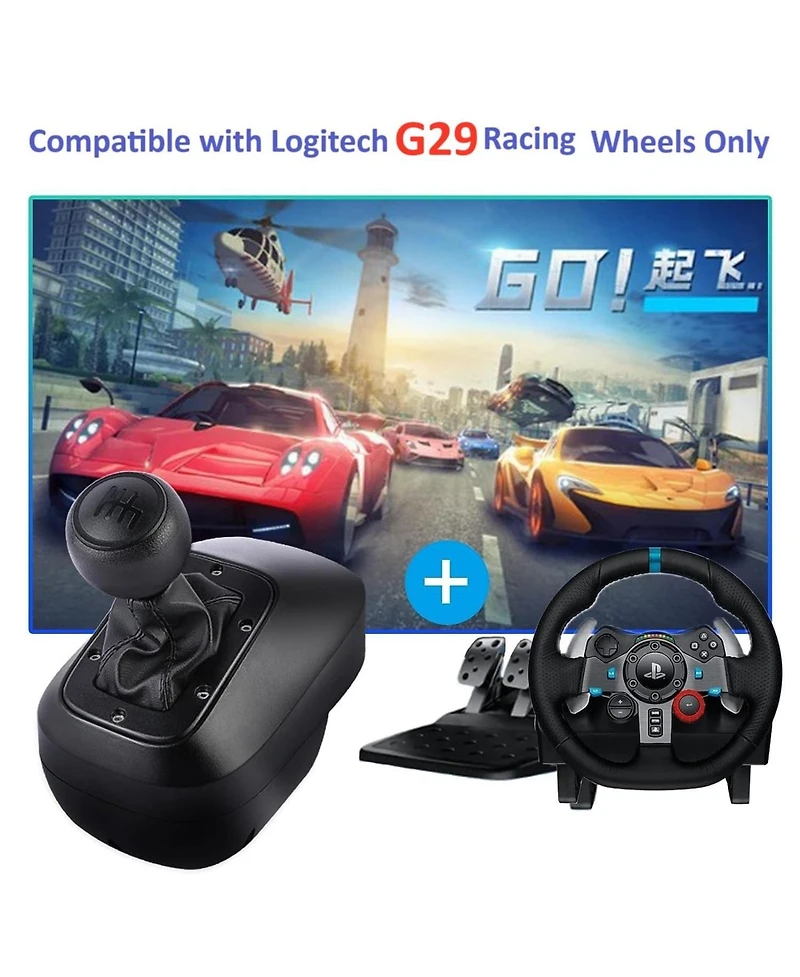 Nbcp Six-Speed Gear Shifter for Logitech G29 Driving Force – High-Performance H-Pattern with Push-Down Reverse, Durable Build & Secure Mounting