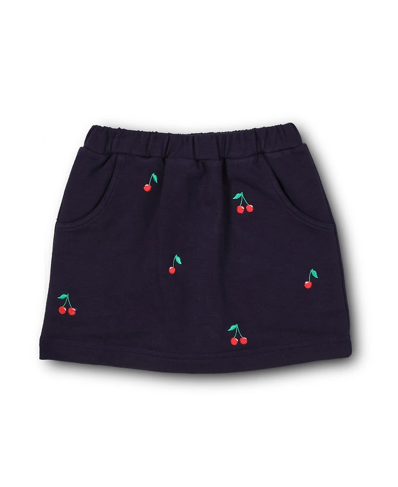 Florence Eiseman Toddler Girls French Terry Skort W/Embroidered Cherries