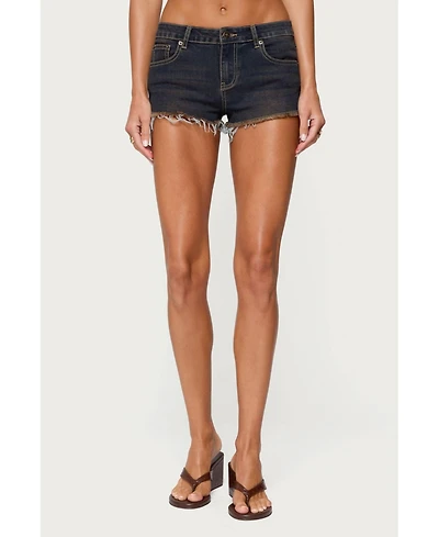 Edikted Women's Mistie Denim Micro Shorts