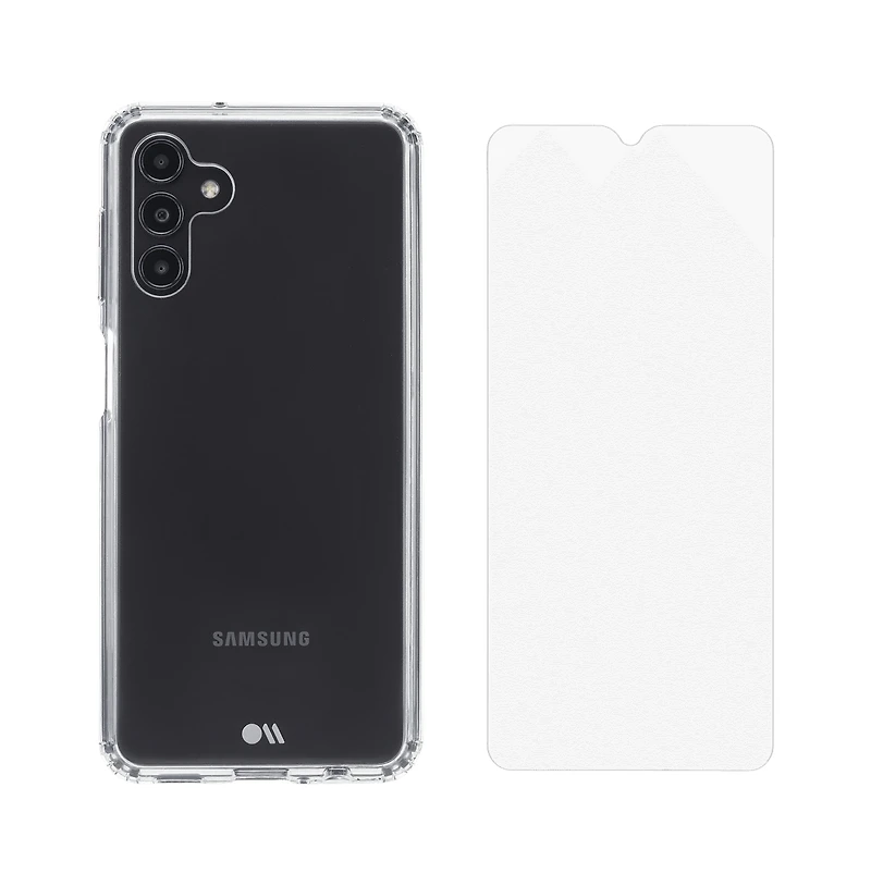 Case-Mate Protection Pack Tough Case and Glass Screen Protector for Samsung Galaxy A13 5G-Clear