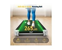 Redliro Walking Pad Under Desk Mini Treadmill with 6% Incline & Remote Control & Led Display & Lights, 265 Lbs Capacity