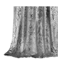 Kate Aurora Park Avenue 2 Piece Criss-Cross Tab Top Velvet Window Curtain Panels - in