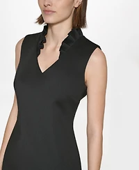 Calvin Klein Women's Sleeveless V-Neck Sheath Dress