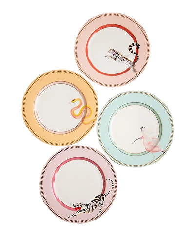Yvonne Ellen Animal Dinner Plates, Set of 4