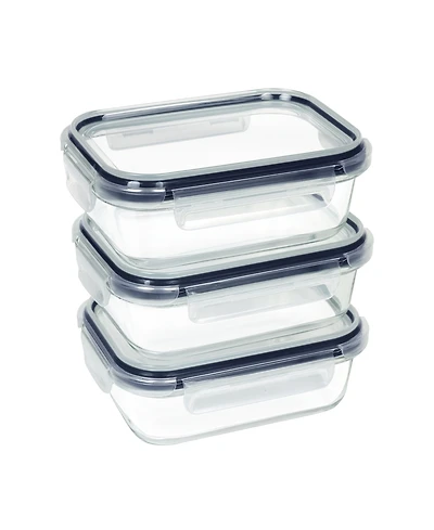 Sedona Kitchen 3-Pack Rectangular Glass Storage Set