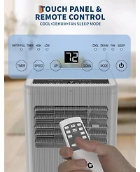 gaomon 8,000 Btu Portable Ac with Fan, Dehumidifier & Sleep Mode for Rooms Up to 350 Sq.Ft