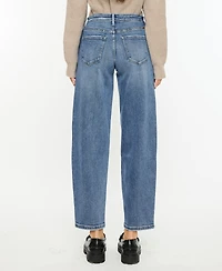 Kancan Women's High Rise Barrel Jeans