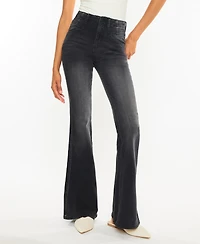 Kancan Women's Ultra High Rise Flare Jeans