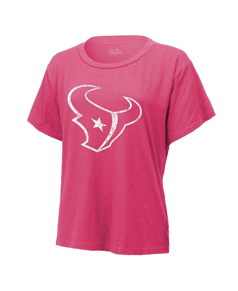 Majestic Women's C.j. Stroud Pink Houston Texans Name Number T-Shirt