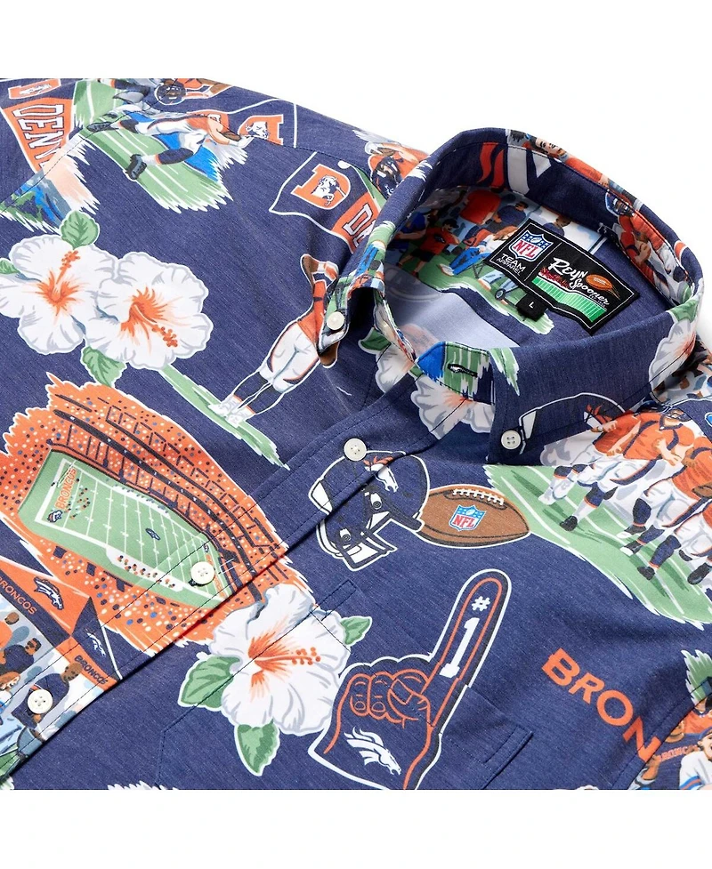 Reyn Spooner Men's Navy Denver Broncos Scenic Button-Down Shirt