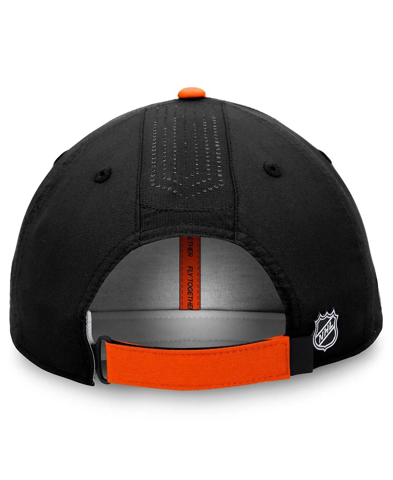 Fanatics Men's Black Anaheim Ducks Authentic Pro Rink Pinnacle Adjustable Hat