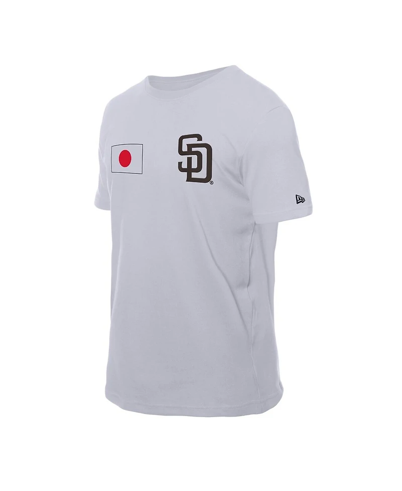 New Era Men's White San Diego Padres Japanese Flag T-Shirt