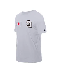 New Era Men's White San Diego Padres Japanese Flag T-Shirt