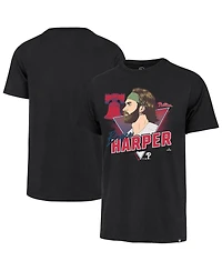 '47 Brand Men's Bryce Harper Black Philadelphia Phillies Player Caricature Franklin T-Shirt