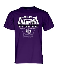 Blue 84 Men's and Women's Purple Stephen F Austin Lady Jacks 2025 Southland Basketball Conference Tournament T-Shirt