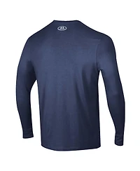 Under Armour Men's Navy Notre Dame Fighting Irish 2025 Sideline Football Performance Cotton Long Sleeve T-Shirt