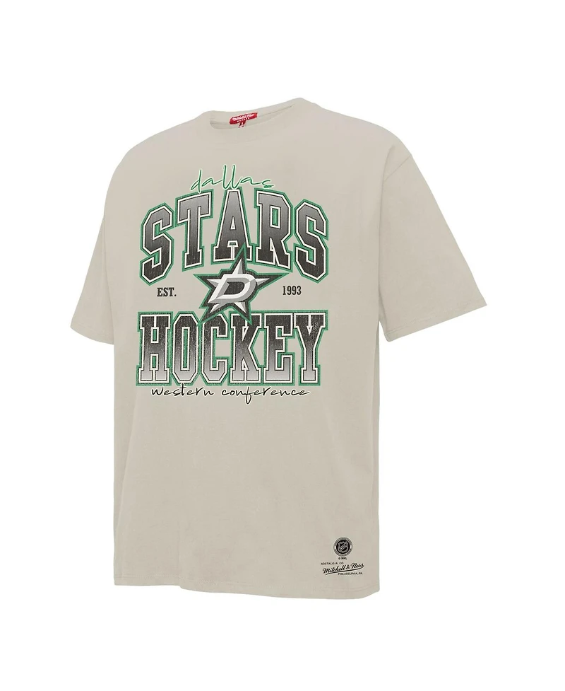 Mitchell & Ness Women's Cream Dallas Stars Dump Chase Boyfriend T-Shirt