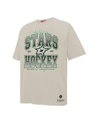 Mitchell & Ness Women's Cream Dallas Stars Dump Chase Boyfriend T-Shirt