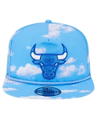 New Era Men's Light Blue Chicago Bulls Head in the Clouds Golfer Rope Adjustable Hat