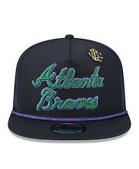 New Era Men's Navy Atlanta Braves 2025 Big League Chew Golfer Snapback Hat