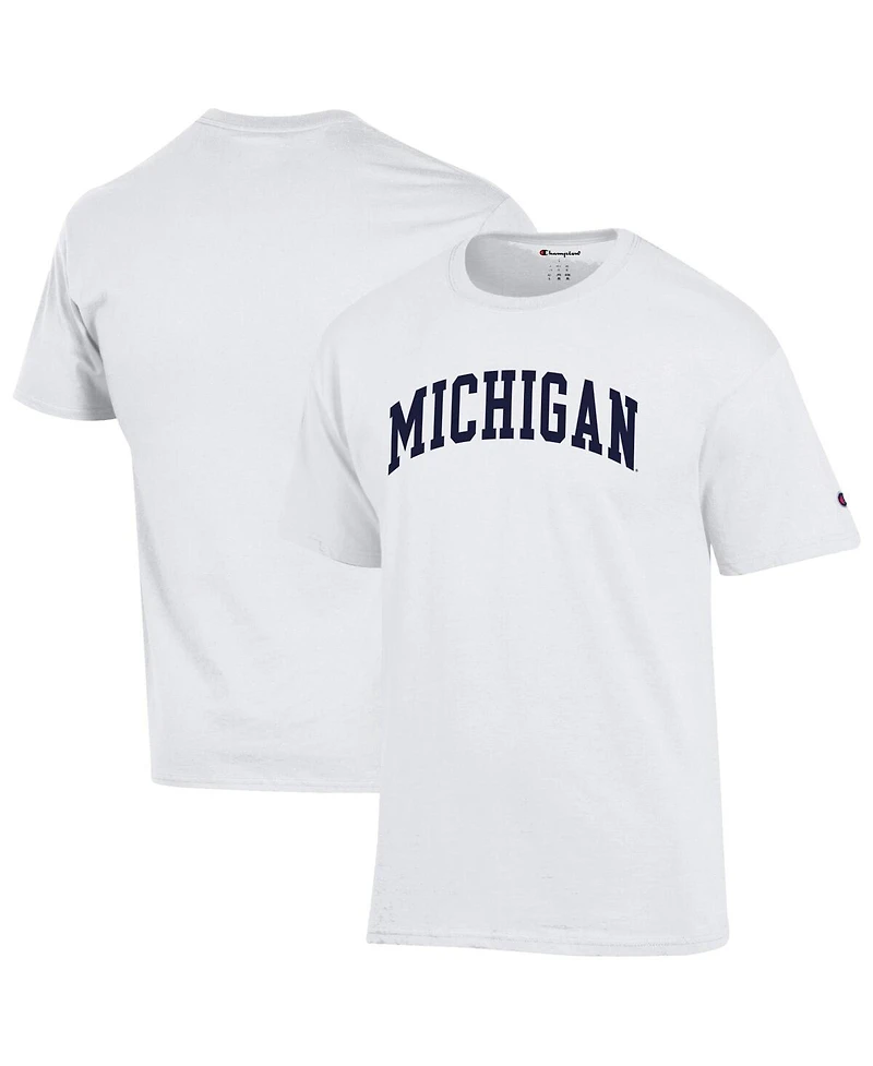 Champion Men's White Michigan Wolverines Basic Arch T-Shirt
