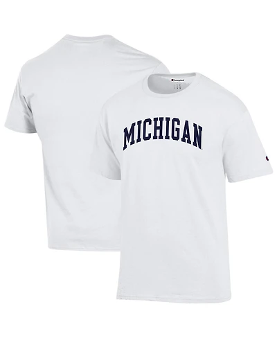 Champion Men's White Michigan Wolverines Basic Arch T-Shirt