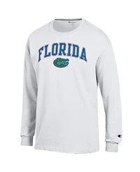 Champion Men's White Florida Gators Arch Over Logo Long Sleeve T-Shirt