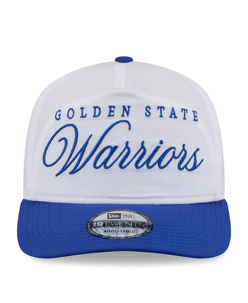 New Era Men's White/Royal Golden State Warriors 2025 Nba Draft On-Stage Nylon 19TWENTY Adjustable Hat