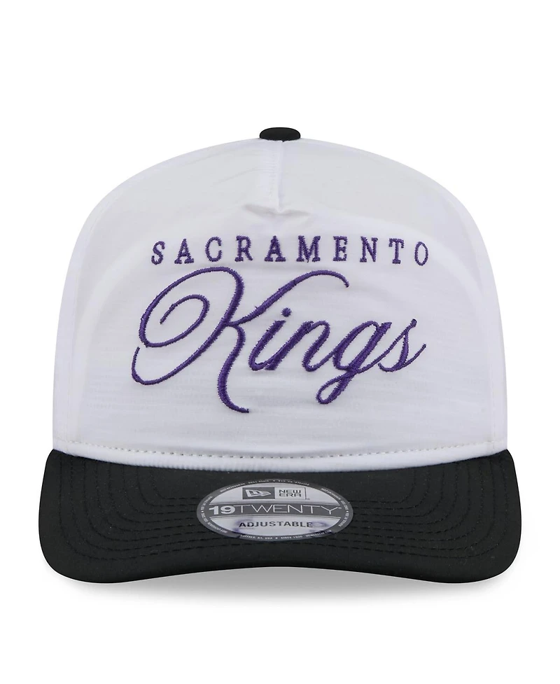 New Era Men's White/Black Sacramento Kings 2025 Nba Draft On-Stage Nylon 19TWENTY Adjustable Hat