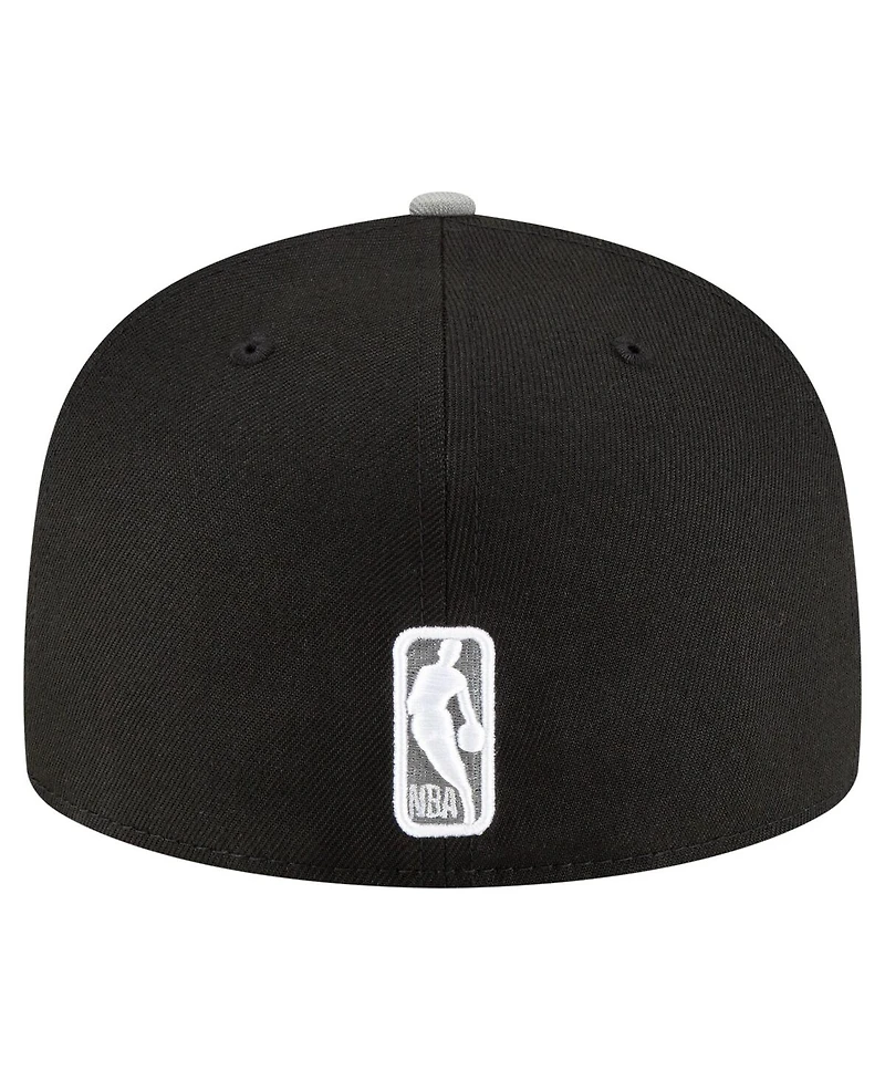 New Era Men's Black/White Brooklyn Nets 2-Tone 59FIFTY Fitted Hat
