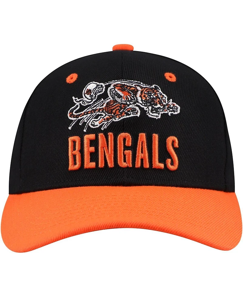 Mitchell & Ness Big Boys and Girls Black Cincinnati Bengals All In 2.0 Adjustable Hat