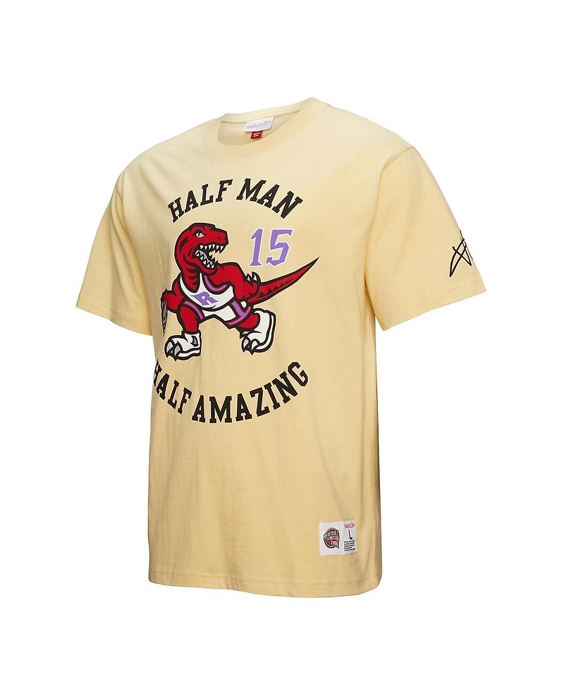 Mitchell & Ness Men's Vince Carter Cream Toronto Raptors Premium T-Shirt