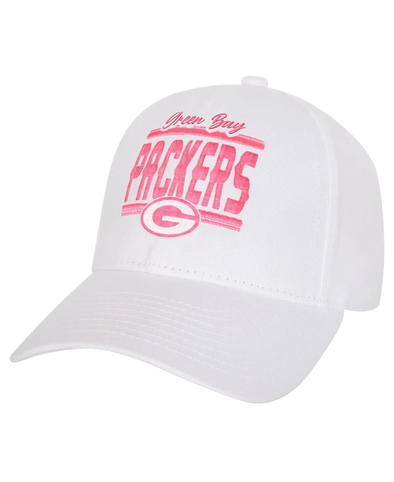 Outerstuff Big Girls Green Bay Packers All White Structured Adjustable Hat