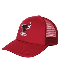 Mitchell & Ness Big Boys and Girls Red Chicago Bulls Core Evergreen Trucker Adjustable Hat