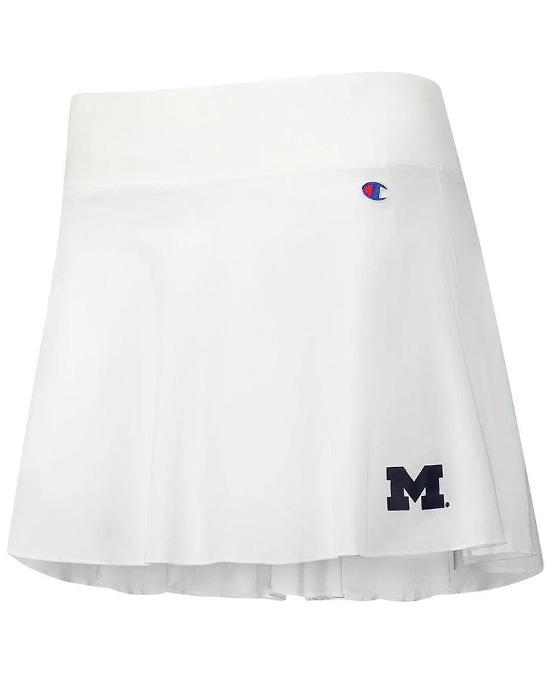 Champion Women's White Michigan Wolverines Tailgate Soft Touch Skort