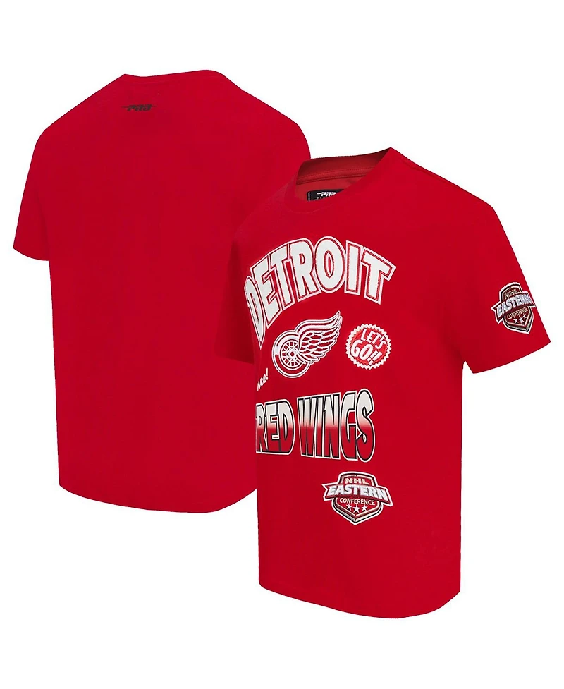 Pro Standard Men's Red Detroit Wings Turn It Up T-Shirt