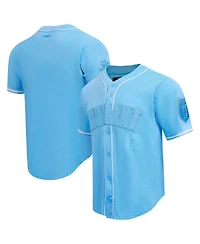 Pro Standard Men's Ja Morant Light Blue Memphis Grizzlies Triple Tonal Mesh Button-Up Shirt