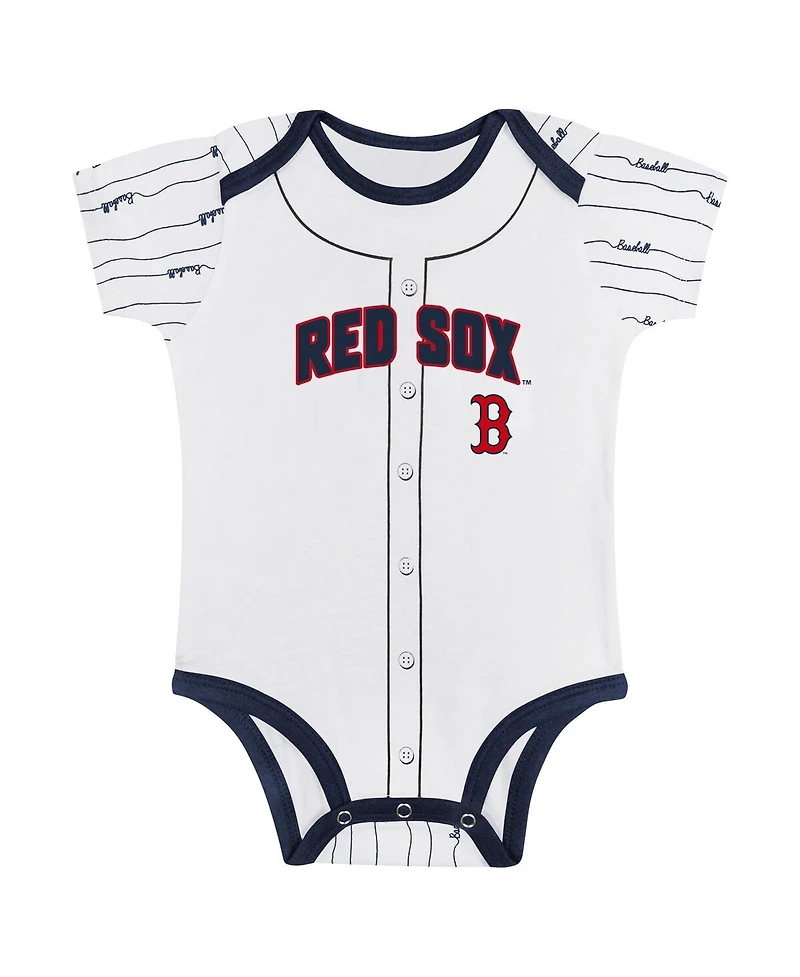 Outerstuff Big Boys and Girls Boston Red Sox Play Ball 2-Pack Bodysuit Set