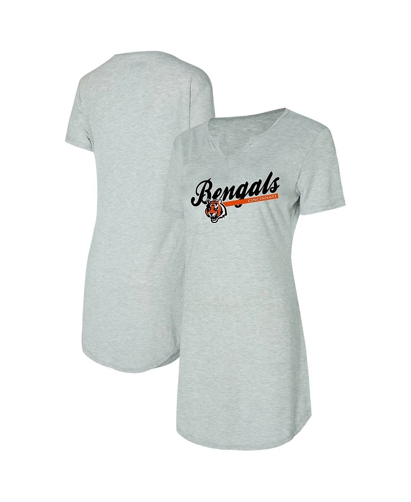 Concepts Sport Women's Gray Cincinnati Bengals Petition Knit Nightshirt