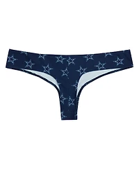 Concepts Sport Women's Navy Dallas Cowboys Record Allover Print Knit Thong