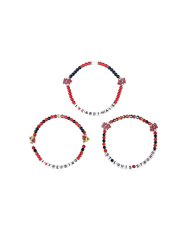 Foco St. Louis Cardinals 3-Pack Friendship Bracelet Set