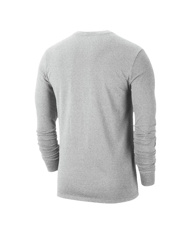 Nike Men's Heather Gray Team Usa Performance Long Sleeve T-Shirt