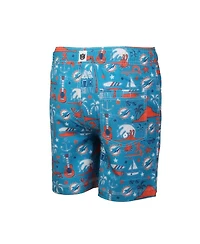 Wes & Willy Big Boys and Girls Aqua Miami Dolphins Luau Swim Trunks